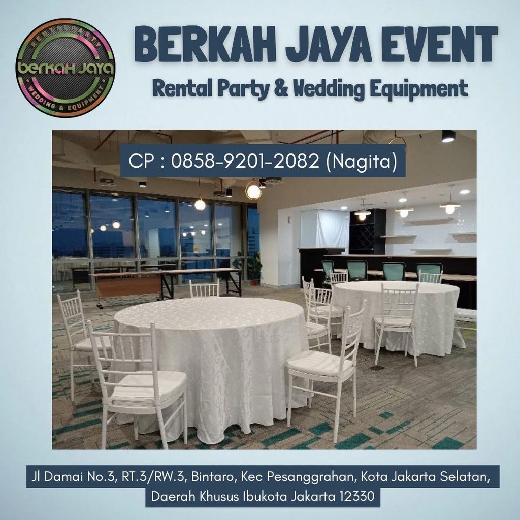 Menyewakan Meja Bulat Elegan Area Pondok Indah