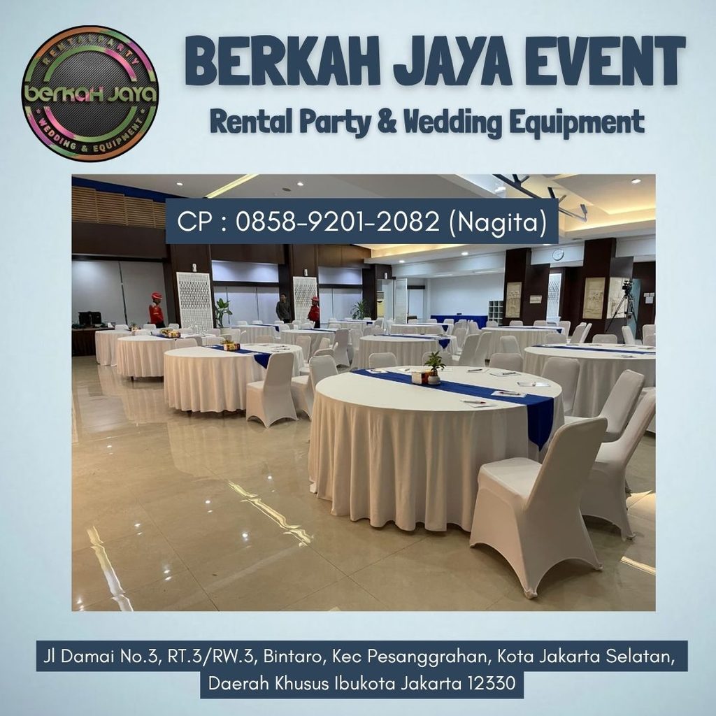 Menyewakan Meja Bulat Elegan Area Pondok Indah