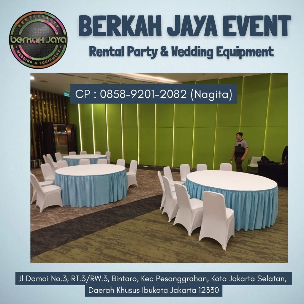 Menyewakan Meja Bulat Elegan Area Pondok Indah