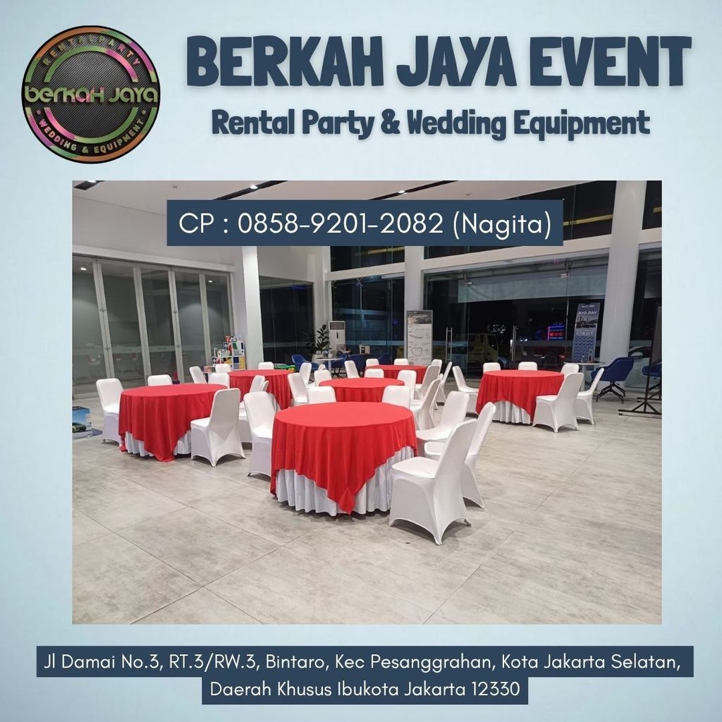 Menyewakan Meja Bulat Elegan Area Pondok Indah