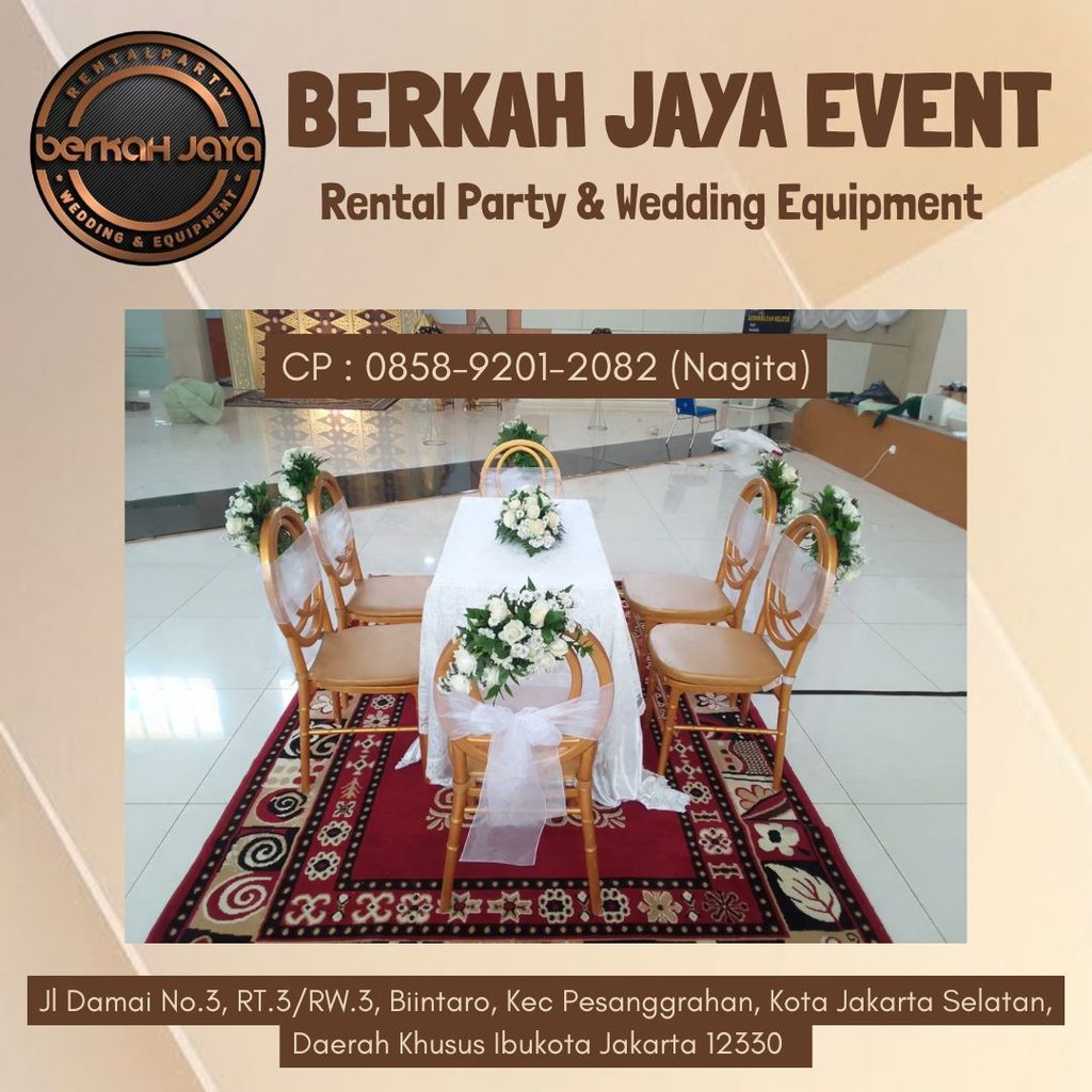 Sewa Kursi Olivia Elegan dan Mewah Area Bintaro