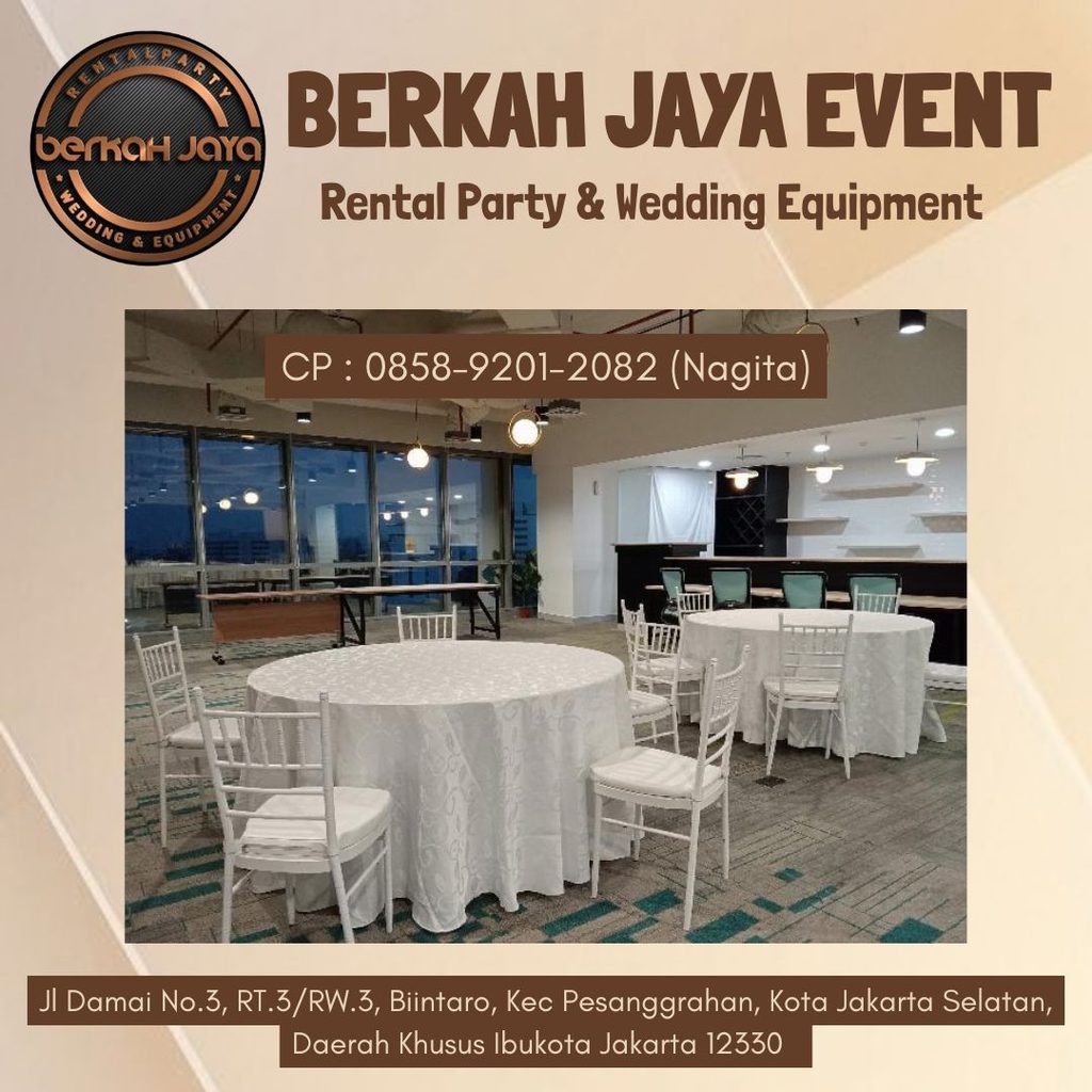 Menyewakan Meja Bulat Mewah Dan Elegan Area Bintaro