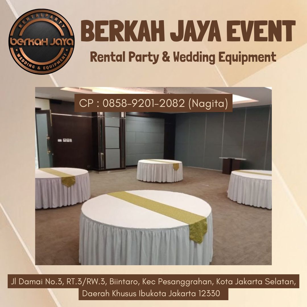Menyewakan Meja Bulat Mewah Dan Elegan Area Bintaro