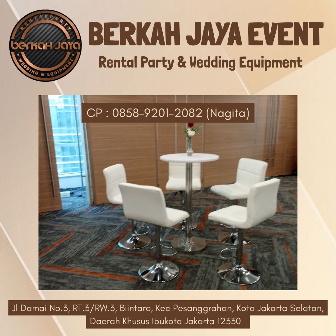 Jasa Sewa Meja Barstool Area Bintaro