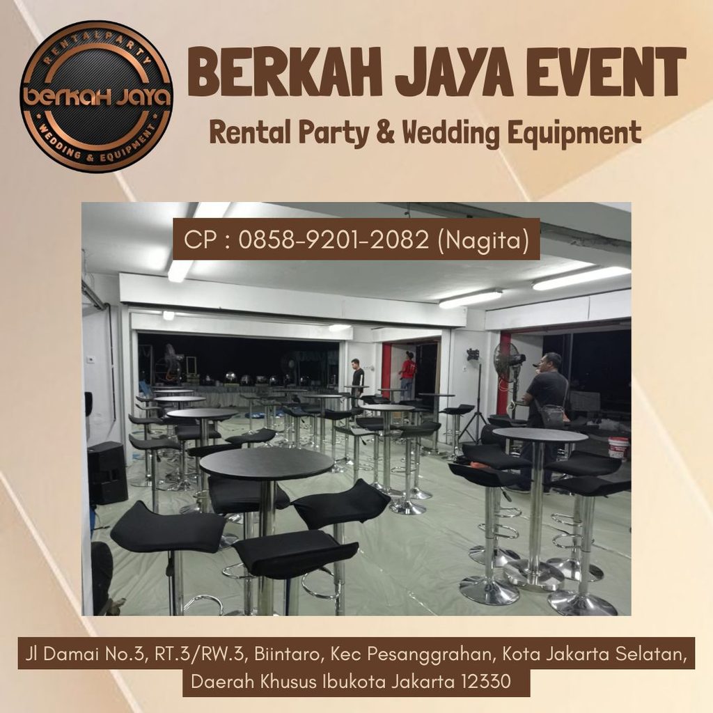 Jasa Sewa Meja Barstool Area Bintaro