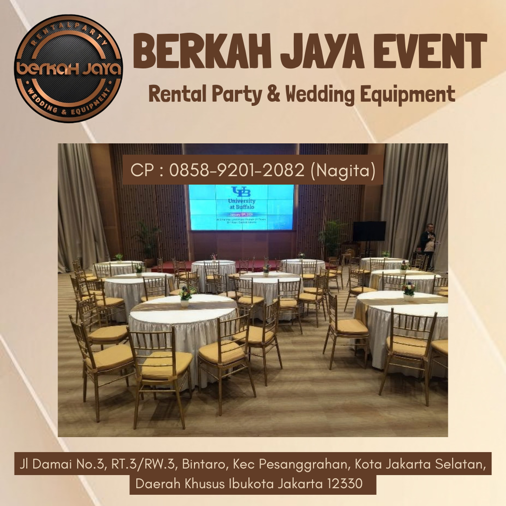 Sewa Meja Bulat Elegan dan Serbaguna Area Kebayoran Baru