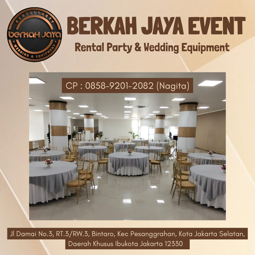Sewa Meja Bulat Elegan dan Serbaguna Area Kebayoran Baru