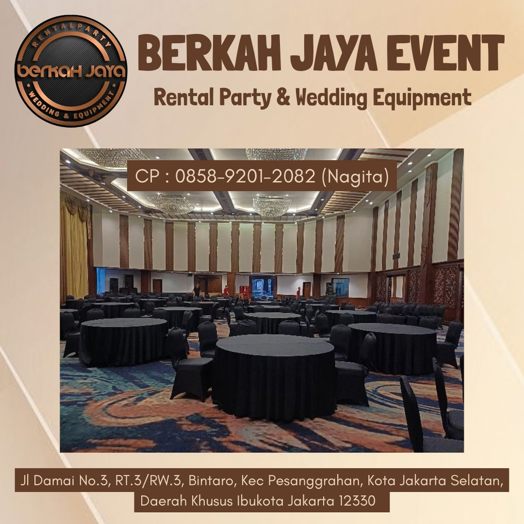 Sewa Meja Bulat Elegan dan Serbaguna Area Kebayoran Baru