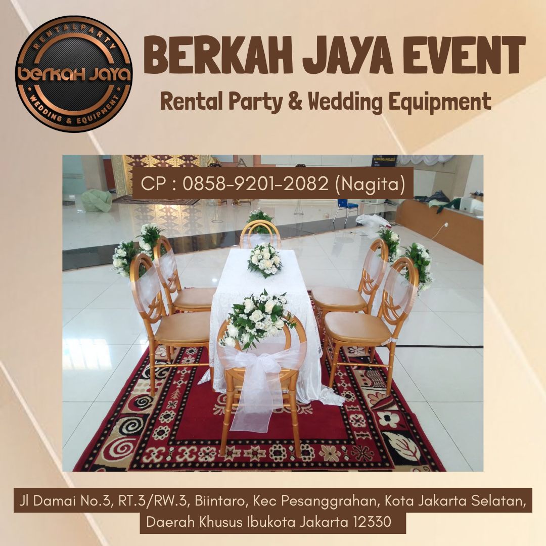 Sewa Kursi Olivia Elegan Dan Berkualitas Area Kebayoran Baru
